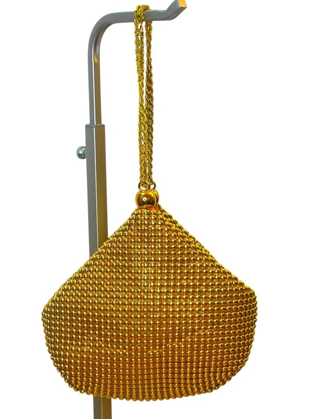 Vintage Gold Mesh Evening Purse With Gold Chain Strap